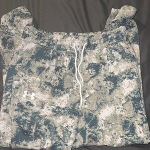 Under Armour Women's Gray and Blue Tie-Dye Lounge Top
